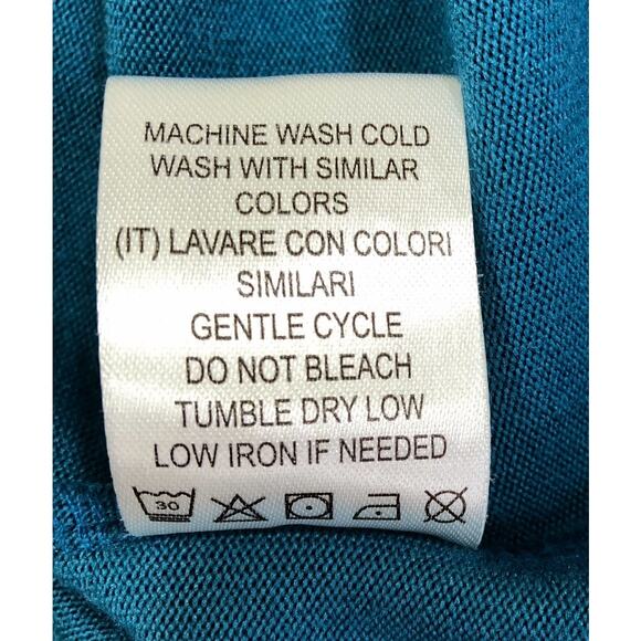 Nina Leonard Dolce Turquoise Blue Cardigan Grandmacore with Pockets Medium - Picture 8 of 8